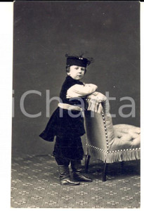 Fotografia d epoca originale 1920 ca FIRENZE Ritratto di bambino in abito di velluto Foto ALINARI 5 x 9 cm 1