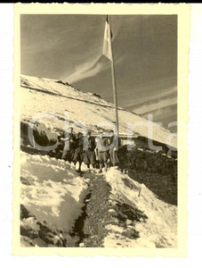 Fotografia d epoca originale 1939 MONTE GENEROSO CO Militari al posto di confine MVSN CONFINARIA Foto 7x9 1