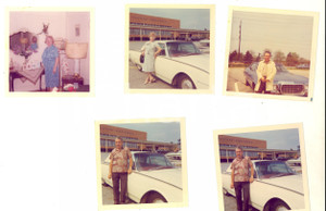 Fotografia d epoca originale 1960 ca WANTAGH HIGH SCHOOL USA  Lotto 5 foto  Coppia di ex allievi 9x9 cm 1