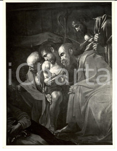 Fotografia d epoca originale 1951 MILANO Mostra CARAVAGGIO  Adorazione dei pastori dettaglio Foto 18x24 1