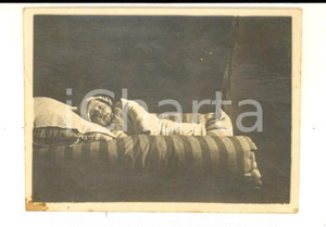 Fotografia d epoca originale 1923 AREA DI PADOVA Ritratto di bambina di due mesi Foto 8x6 cm 1