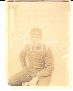 Fotografia d epoca originale 1915 ca WW1 FRANCE Portrait de chef de poste 2Ã¨me rgt Photo 9x12 cm 1