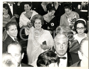 Fotografia d epoca originale 1955 ca PARIS Begum AGA KHAN a una serata di gala  Fotografia 25x18 cm 1