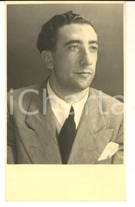 Fotografia d epoca originale 1939 GENOVA Ritratto di un giovane uomo Foto cartolina PRESTOFOTO 1