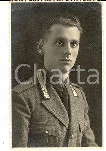 Fotografia d epoca originale 1940 ca ROMA Ritratto di un giovane ufficiale Foto cartolina G. MICHELI 1