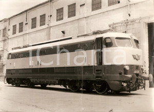Fotografia d epoca originale 1970 ca FERROVIE STATO Officine SOFER Locomotiva FS E.444.020 Foto DANNEGGIATA 1