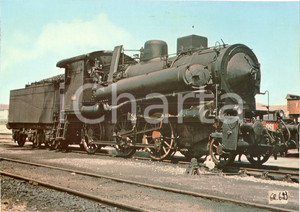Fotografia d epoca originale 1975 ca FERROVIE STATO Locomotiva a vapore FS GR.623 Foto seriale 29x21 1