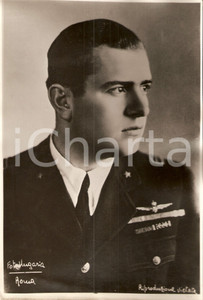 Fotografia d epoca originale 1941 ROMA Ritratto di Bruno MUSSOLINI in divisa da aviatore Fotografia 2 1