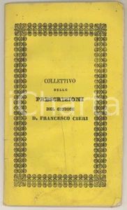 Libro, pubblicazione d epoca 1852 AVELLINO Collettivo prescrizioni del giudice Francesco CIERI RARO 1