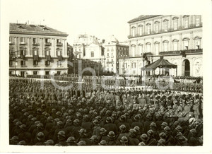 Fotografia d epoca originale 1939 NAPOLI Piazza PLEBISCITO Consegna stendardo 10Â°Reggimento ARTIGLIERIA Foto 1