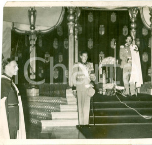 Fotografia d epoca originale 1939 BUCAREST ROMANIA Re CAROL II MICHELE II cerimonia Nuovo Anno DANNEGGIATA 1