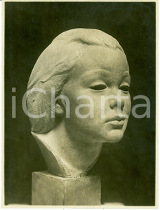 Fotografia d epoca originale 1935 Giovanni PRINI Scultura FOTO Testa di Bambina 1