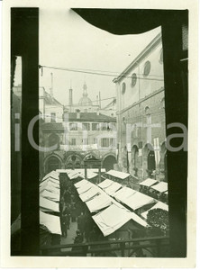 Fotografia d epoca originale 1939 Milano Piazza dei Mercanti FOTO mercato ambulanti 1