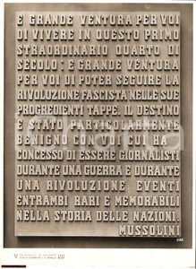 Fotografia d epoca originale 1933 Milano 5 Triennale MUSSOLINI dixit PHOTO Crimella 1