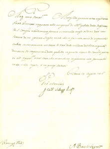 Documento originale, autentico 1816 ROMA Card Ferdinando Maria SALUZZO vendite vino Gabella FOGLIETTA Autografo 1