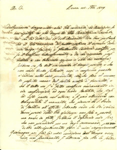 Autografo originale 1829 ROMA Spinosa carriera Monsignor Lodovico GAZZOLI Lettera AUTOGRAFA 1
