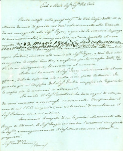 Autografo originale 1806 ARANJUEZ Movimenti Curia Arcivescovile MADRID AUTOGRAFO Giovanni Bat. FINI 1