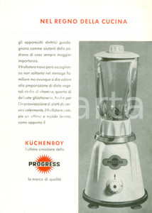 1960 ca STUTTGART Volantino frullatore PROGRESS KUCHENBOY *Pubblicità ILLUSTRATA