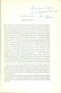 Libro, pubblicazione d epoca 1972 Johannes STRAUB Iuppiter Consul con dedica AUTOGRAFA Pubblicazione 1