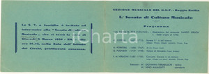 Oggetto da collezione cartaceo 1934 REGGIO EMILIA G.U.F. Amos Maramotti  Biglietto serata musicale 1