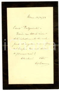 Documento originale, autentico 1894 ROMA Lettera al garibaldino Agostino PASQUINELLI 1