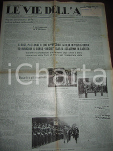 Giornale, rivista storica 1935 LE VIE DELL ARIA Visita DUCE a CAPUA e all Accademia CASERTA corso ORIONE 1