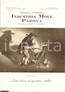 Materiale pubblicitario d’epoca 1934 PADOVA Listino abrasivi Industria MOLE illustrato 1