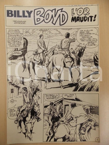 Opera d’arte autentica 1990 BILLY BOYD Ep.3 Luciano BERNASCONI Cowboy montano a cavallo Tav. originale 1