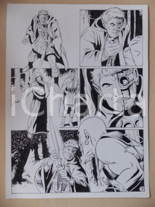Opera d’arte autentica 1975 ca LUBE Luciano BERNASCONI Centurione cyborg mostra spada Tavola originale 1