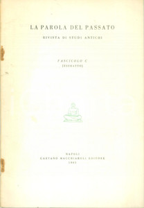 Libro, pubblicazione d epoca 1965 Marcello GIGANTE Saggio Teodoro METOCHITES su Demostene e Aristide 1