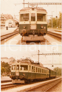 Fotografia d epoca originale 1975 ca LAUPEN SVIZZERA Ferrovia SENSETALBAHN Treno in stazione Lotto 2 foto 1