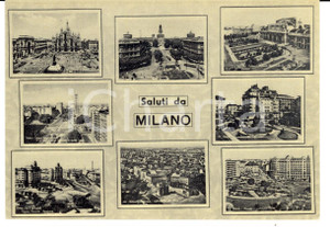 Cartolina originale da collezione 1950 ca MILANO Vedutine Castello Stazione Centrale piazze Cartolina FG NV 1