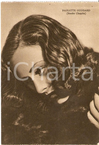 Cartolina originale da collezione 1939 PAULETTE GODDARD Fotografia seriale RIZZOLI Studio Chaplin FG NV 1