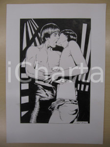 Opera d’arte autentica 1970 Fumetto erotico OMOSESSUALITA  MASCHILE Originale a china SAINT GERMAIN 3 1