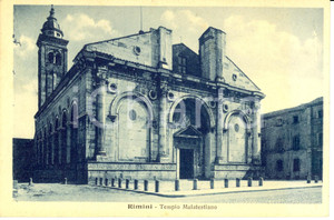 Cartolina originale da collezione 1929 RIMINI Veduta del TEMPIO MALATESTIANO Cartolina FP VG 1