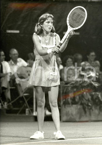 Fotografia d epoca originale 1980 ca MILANO Tennis Tracy AUSTIN durante un match Fotografia 24 x 30 cm 1