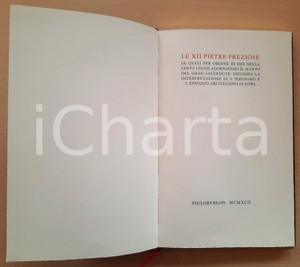 1992 Andrea BACCI Le XII Pietre Preziose *Ed. Philobyblon (3)