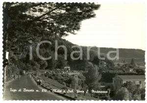 Cartolina originale da collezione 1956 TUGO DI BERCETO PR Veduta chalet e stabilimento SAN MODERANNO ANIMATA 1