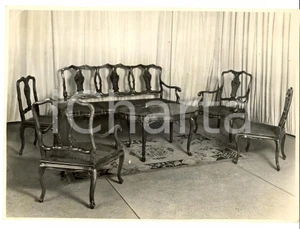 Fotografia d epoca originale 1950 ca SEVESO Mobili Fratelli BARNI Arredamento salotto Foto MODERNARIATO 1