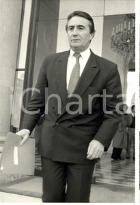 Fotografia d epoca originale 1989 PARIS F Ministro JeanPierre SOISSON presenta legge su lavoro precario 1