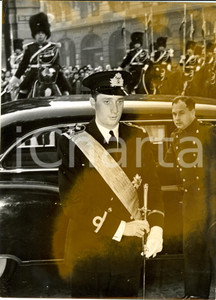 Fotografia d epoca originale 1959 BRUXELLES B Principe Alberto LIEGI in uniforme militare Foto DANNEGGIATA 1