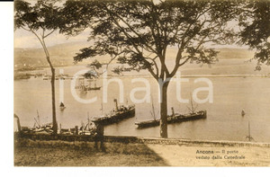 Cartolina originale da collezione 1923 ANCONA Il porto veduto dalla cattedrale Cartolina postale FP VG 1
