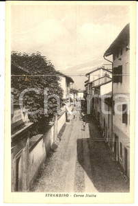 Cartolina originale da collezione 1930 ca STRAMBINO TO Veduta di Corso ITALIA Cartolina FP NV 5 1