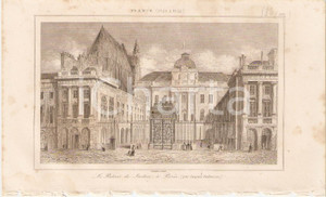 Stampa, bozzetto originale 1840 PARIS Le Palais de la Justice  L Univers Stampa Inc. LEMAITRE 1