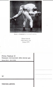 Cartolina originale da collezione 1979 ROMA Festival O STAMPA GAY Georg BURGHARDT e Albert STURM lottano 2 1