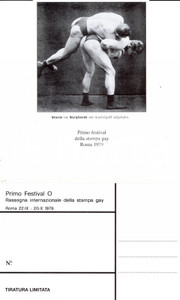 Cartolina originale da collezione 1979 ROMA Festival O STAMPA GAY Georg BURGHARDT e Albert STURM lottano 5 1