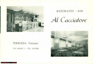 Cartolina originale da collezione 1970 TERROSSA Ristorante Bar AL CACCIATORE  Cartolina postale 1
