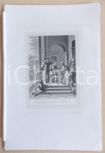 Stampa, bozzetto originale 1853 VIE DE N. S. JESUS CHRIST La parabole de l enfant prodigue Gravure 28 x 42 1