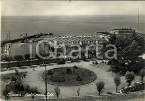 Cartolina originale da collezione 1954 CHIAVARI GE Veduta dello Stabilimento LIDO sul lungomare Cartolina FG VG 1
