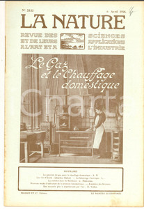 Giornale, rivista storica 1918 LA NATURE Gaz et chauffage domestique Revue ILLUSTREE nÂ° 2323 1